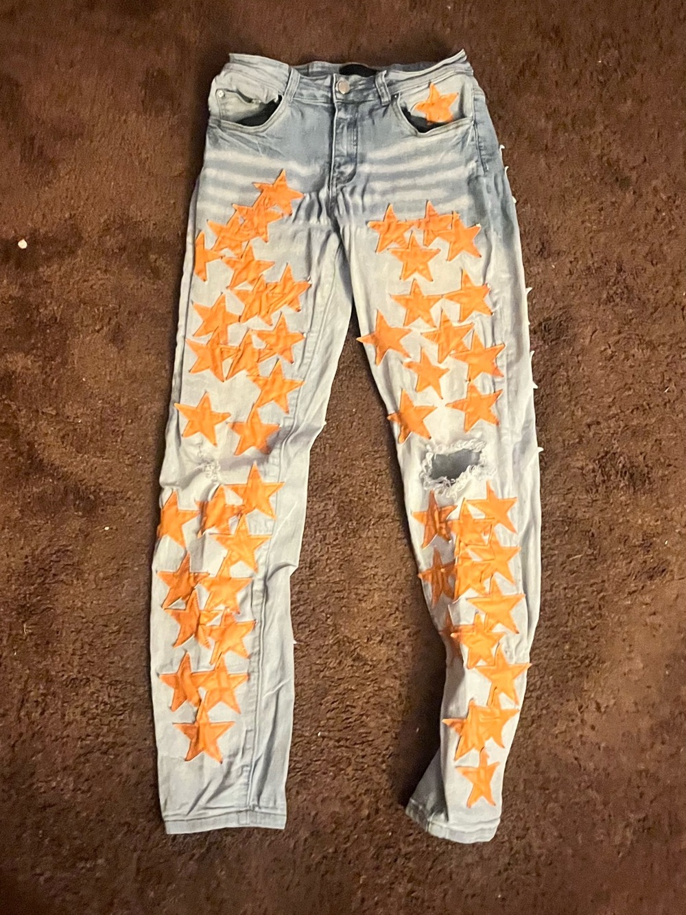Orange amiri jeans